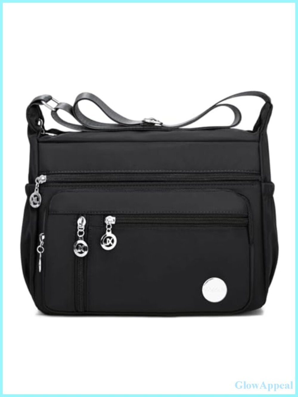 Waterproof Nylon Crossbody Tote Bag with Adjustable Strap